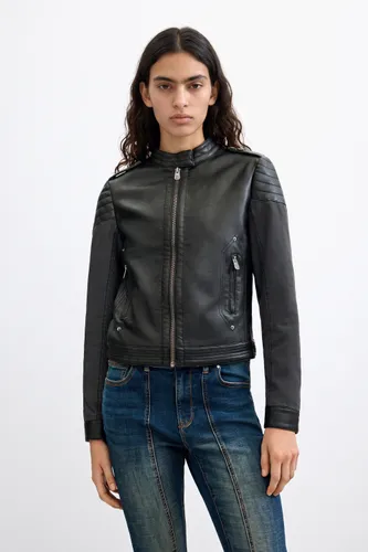 Jacket Leather Effect - BLACK - S - Desigual - Modalova