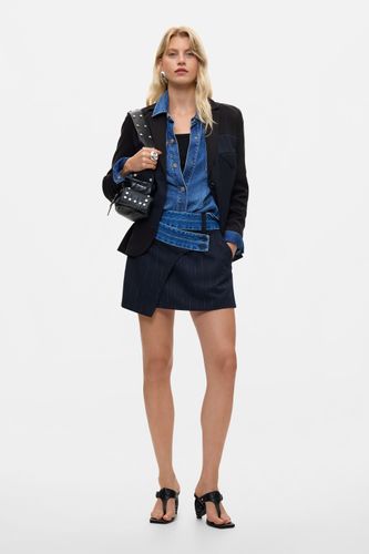 Falda Corta Combinada - BLUE - S - Desigual - Modalova