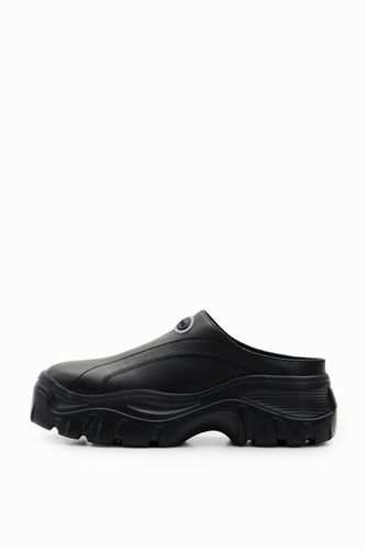 Chunky leather clogs - BLACK - 39 - Desigual - Modalova