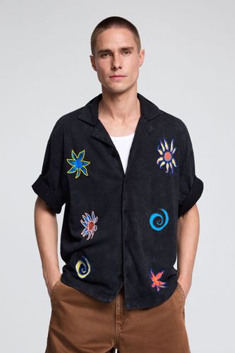 Camisa bordada algodón - BLACK - S - Desigual - Modalova