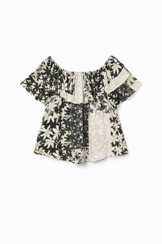 Patchwork floral ruffle blouse - XS - Desigual - Modalova