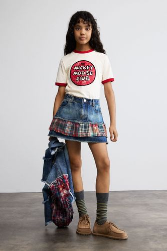 Checked plaid denim skirt - 7/8 - Desigual - Modalova