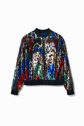 Sequin bomber jacket - BLACK - M - Desigual - Modalova