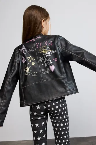 Faux leather jacket - BLACK - 5/6 - Desigual - Modalova