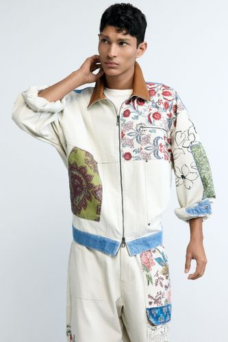 Patchwork coat - WHITE - L - Desigual - Modalova