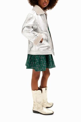 Metallic shearling jacket - 3/4 - Desigual - Modalova