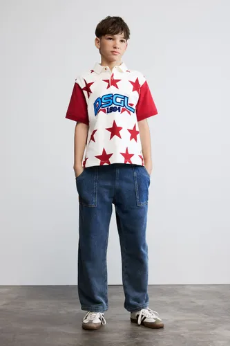 Polo estrellas logo - WHITE - 7/8 - Desigual - Modalova