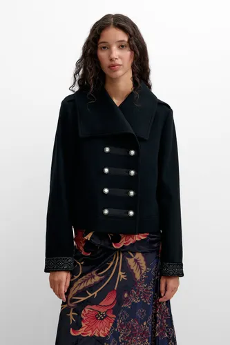 Short wool coat - BLACK - S - Desigual - Modalova