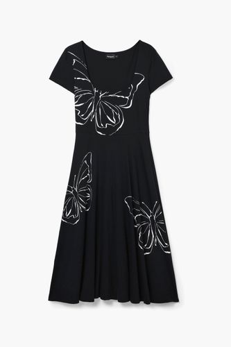 Vestido midi mariposas - BLACK - S - Desigual - Modalova