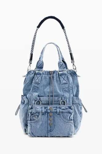 Multi-position denim backpack - U - Desigual - Modalova