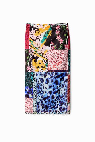 Falda midi patch digital - S - Desigual - Modalova
