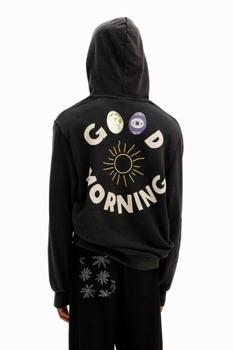 Patchwork message hoodie - - XXL - Desigual - Modalova