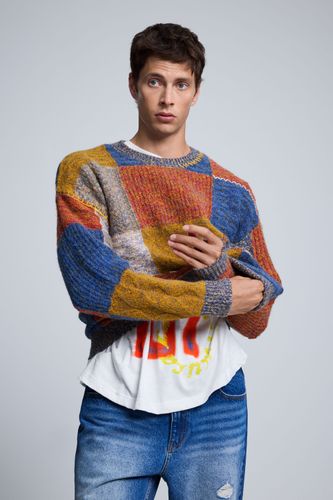 Jersey patchwork punto - ORANGE - M - Desigual - Modalova