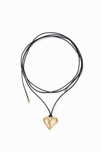 Zalio cord gold-plated heart pendant - U - Desigual - Modalova