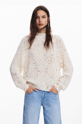 Oversized knit sweater - WHITE - XS - Desigual - Modalova