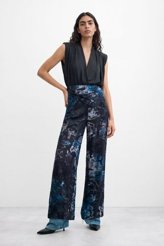 Mono Largo flocado - BLUE - S - Desigual - Modalova