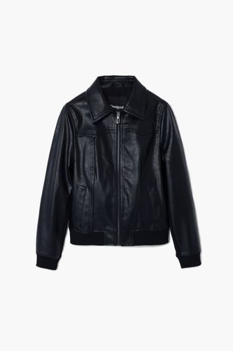 Faux leather biker jacket - M - Desigual - Modalova