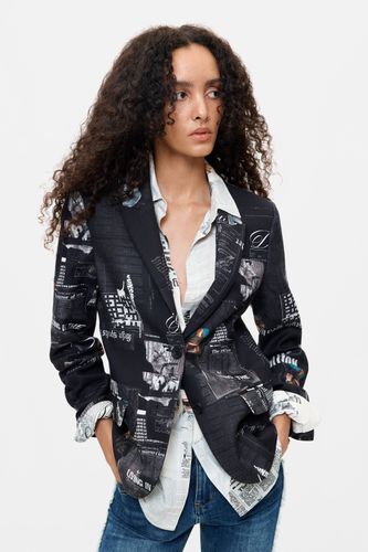 Blazer Estampada Patchwork - S - Desigual - Modalova