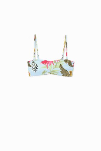 Bikini bandeau tropical - BLUE - S - Desigual - Modalova
