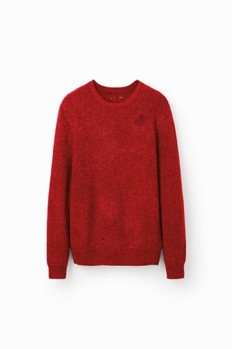 Embroidered ribbed pullover - L - Desigual - Modalova