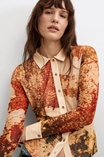 Camisa Estampada Larga - BROWN - M - Desigual - Modalova