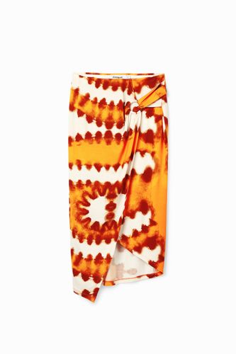Falda midi cruzada tie-dye - S - Desigual - Modalova