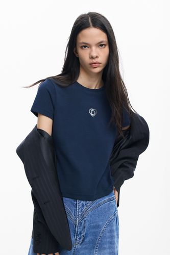 Basic logo t-shirt - BLUE - M - Desigual - Modalova
