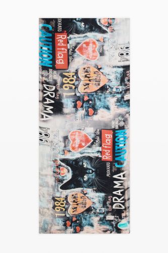 Foulard estampado rectangular - U - Desigual - Modalova