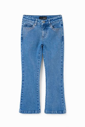 Vaqueros Flare brillo - BLUE - 3/4 - Desigual - Modalova
