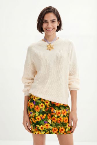 Plain sheer pullover - WHITE - L - Desigual - Modalova