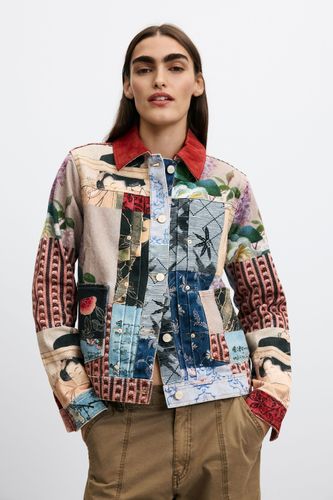 Regular patchwork cotton jacket - S - Desigual - Modalova