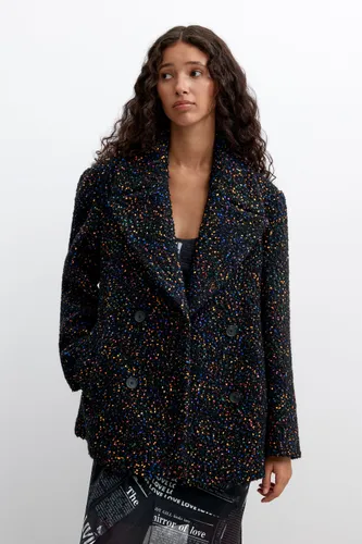 Short wool coat - BLACK - S - Desigual - Modalova