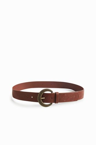 Basic embossed leather belt - 85 - Desigual - Modalova