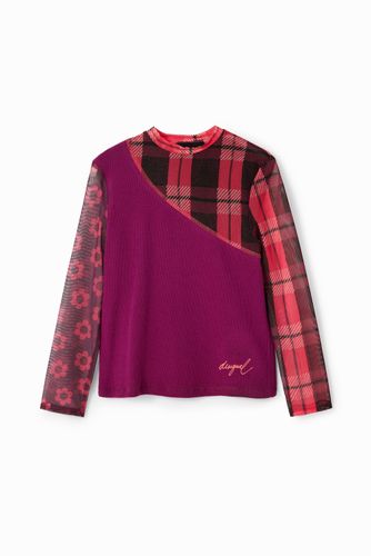 Patchwork ribbed tulle T-shirt - 5/6 - Desigual - Modalova