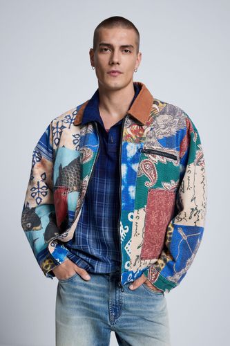 Patchwork Jacket - WHITE - L - Desigual - Modalova
