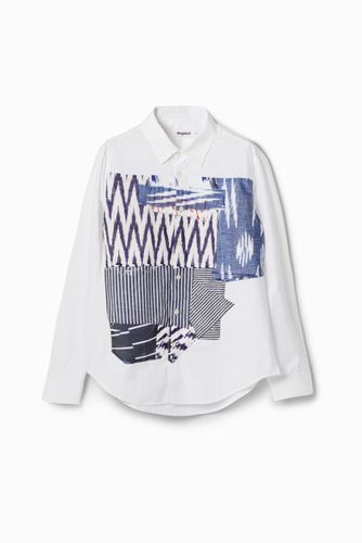 Camisa patchwork ikat - WHITE - M - Desigual - Modalova