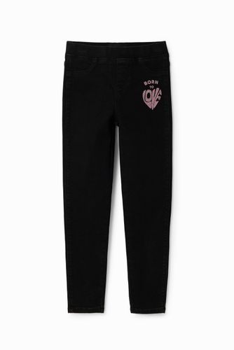 Message denim leggings - 7/8 - Desigual - Modalova