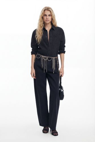 Jeans rectos pespuntes - BLACK - 44 - Desigual - Modalova