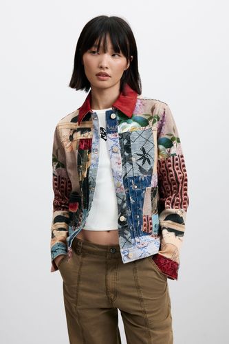 Regular patchwork cotton jacket - XL - Desigual - Modalova