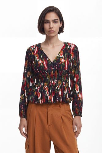 Blusa flores - BLACK - S - Desigual - Modalova