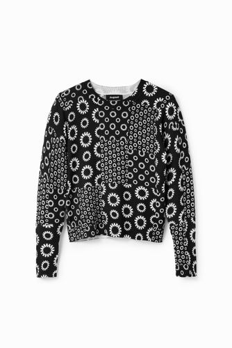 Fine geometric patchwork pullover - XS - Desigual - Modalova