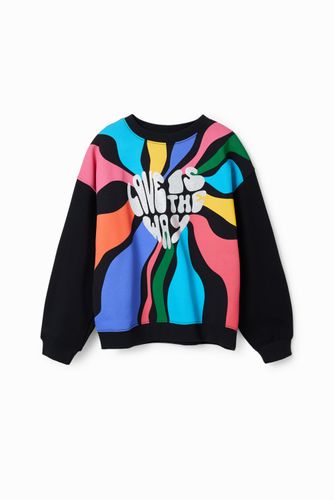 Sudadera multicolor mensaje - S - Desigual - Modalova