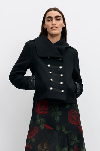 Short wool coat - BLACK - M - Desigual - Modalova
