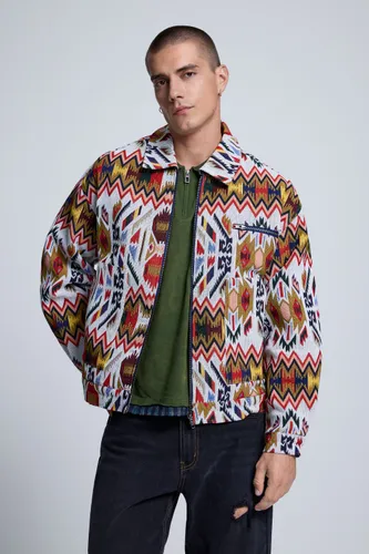Patchwork print jacket - WHITE - S - Desigual - Modalova