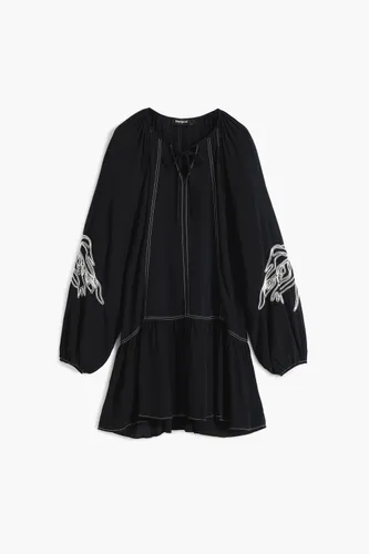 Embroidered Boho dress - BLACK - S - Desigual - Modalova