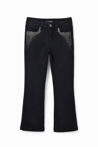 Vaqueros Flare brillo - BLACK - 3/4 - Desigual - Modalova