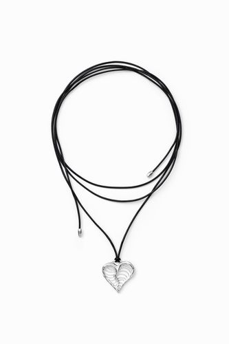 Zalio cord silver-plated heart pendant - U - Desigual - Modalova