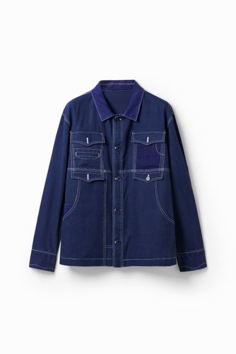Twill worker jacket - BLUE - S - Desigual - Modalova
