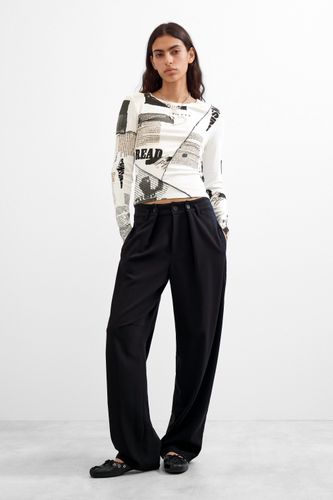 Pantalón Largo Recto - BLACK - S - Desigual - Modalova