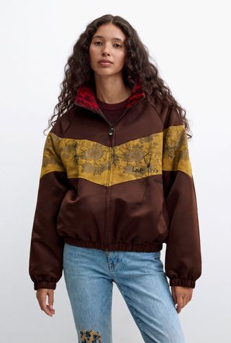 Oversize printed jacket - BROWN - L - Desigual - Modalova